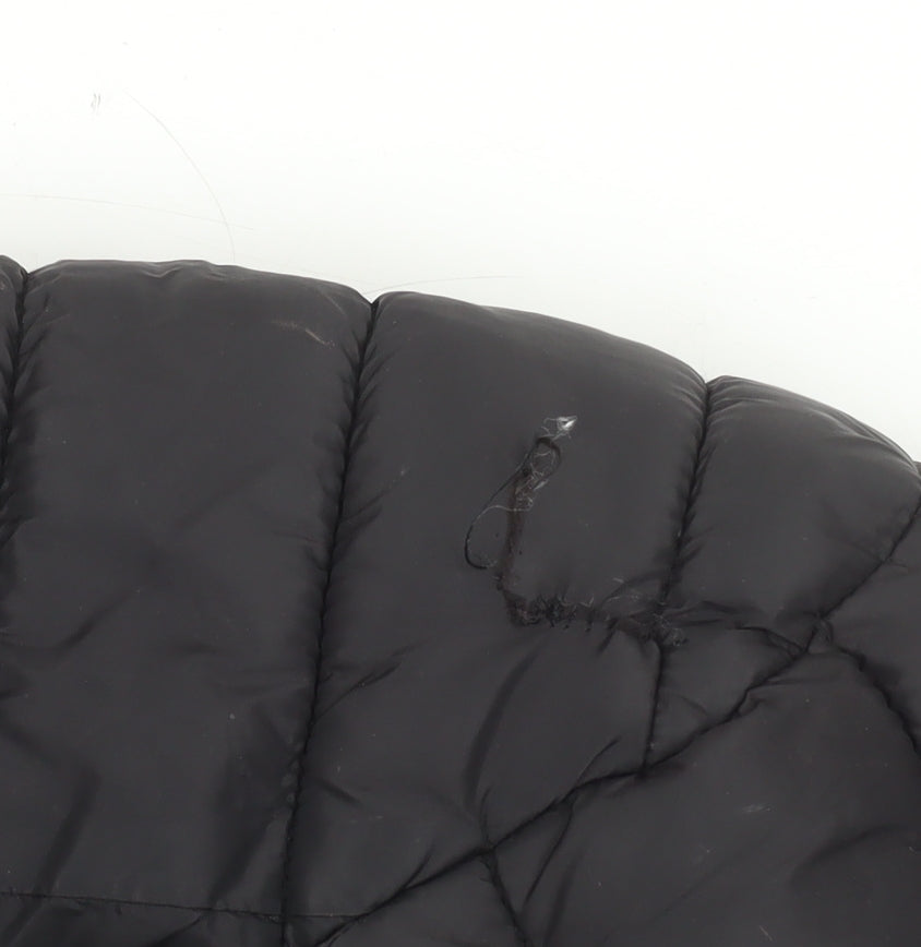 Geographical Norway Girls Black Hooded Puffer Coat 6 Years Winter Jacket