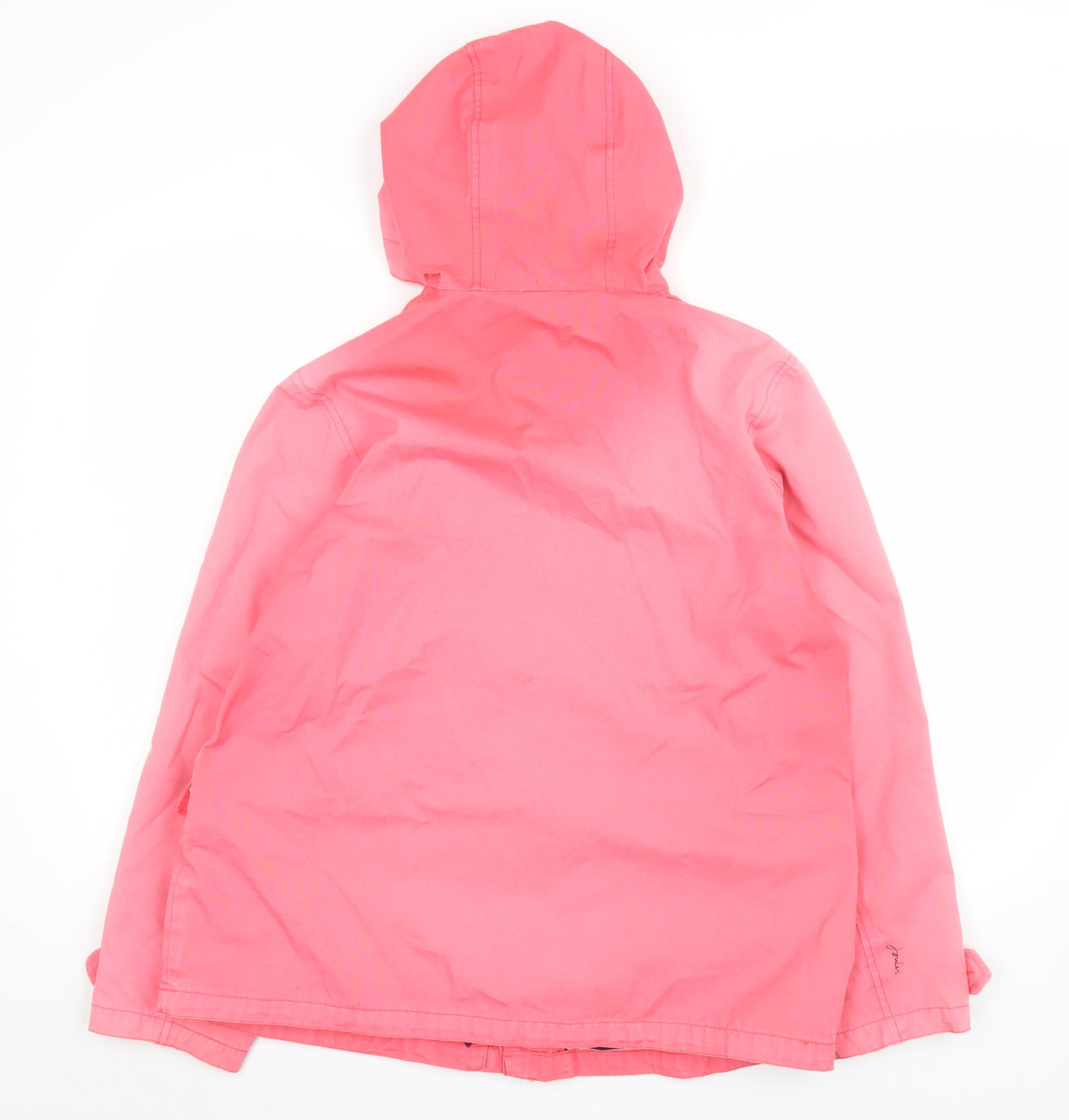 Joules Women’s Pink Waterproof Hooded Rain Coat Jacket Size 14