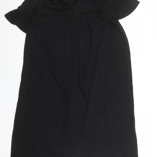 ASOS Women’s Black Short Sleeve Wide-Leg Jumpsuit Size 10