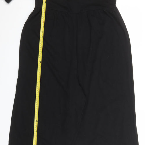 ASOS Women’s Black Short Sleeve Wide-Leg Jumpsuit Size 10