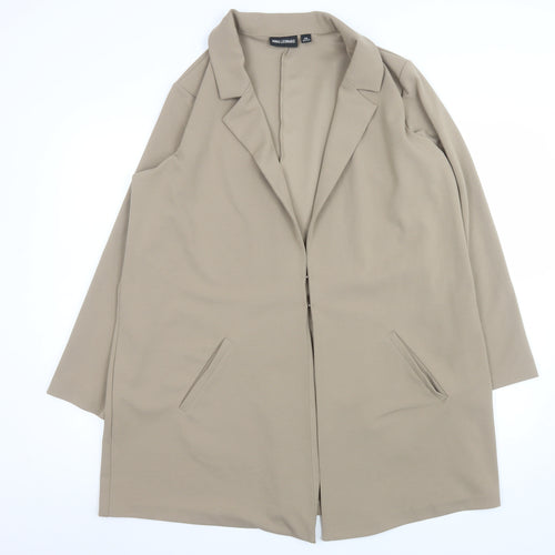 Nina Leonard Women’s Beige Long Overcoat 2XL Regular Fit Classic Style