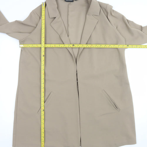 Nina Leonard Women’s Beige Long Overcoat 2XL Regular Fit Classic Style