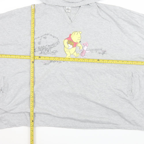 Avon Women Grey Winnie the Pooh Hooded Poncho Sweatshirt UK 6-12