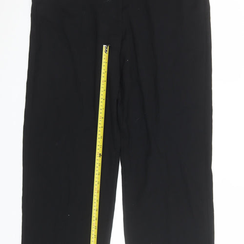 Marks and Spencer Women’s Black Size 16 Regular Straight Leg Trousers
