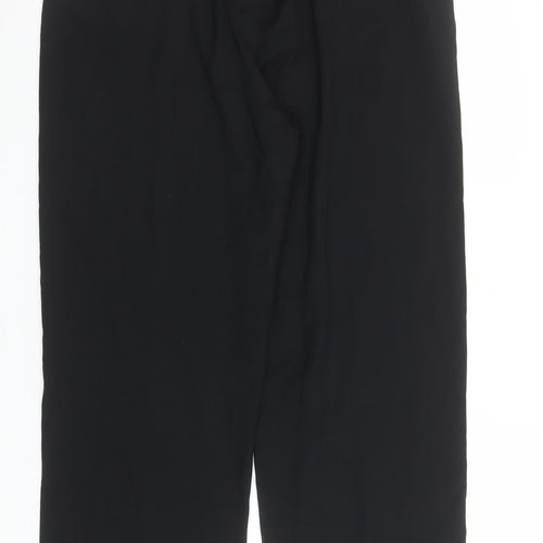 Marks and Spencer Women’s Black Size 16 Regular Straight Leg Trousers