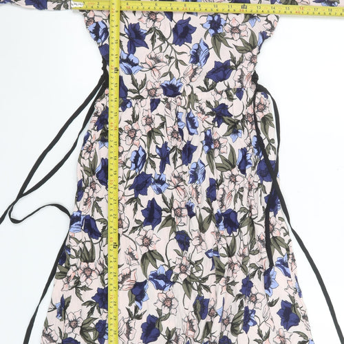 Topshop Women’s Multicoloured Floral Fit & Flare Dress Size 10