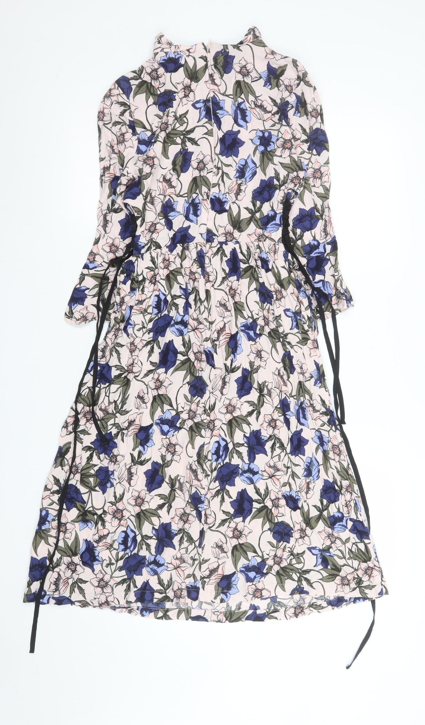 Topshop Women’s Multicoloured Floral Fit & Flare Dress Size 10