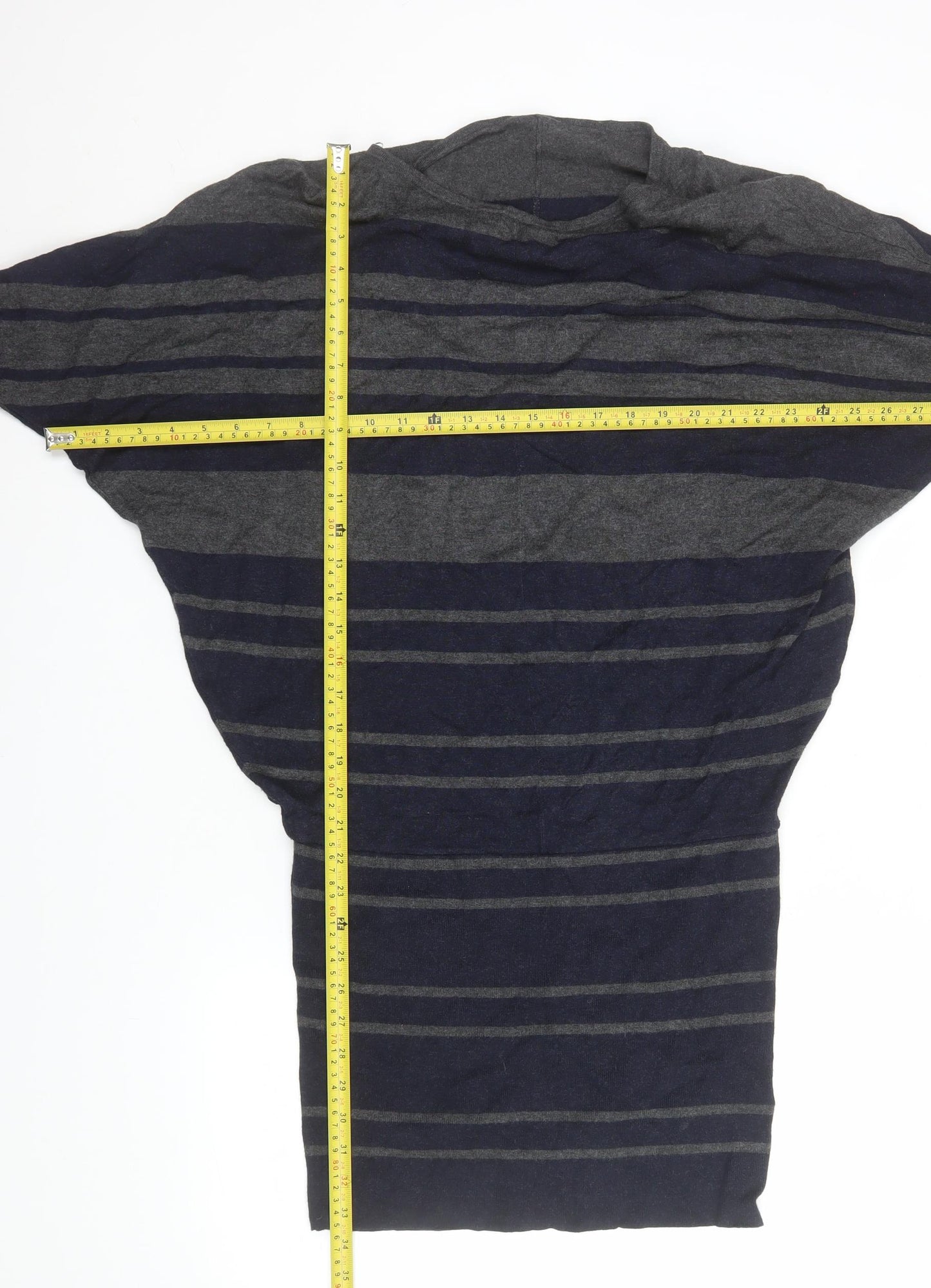 Phase Eight Women’s Blue Striped Bodycon Knit Dress Size 8