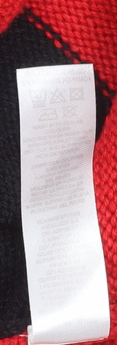 Dunnes Women Red Christmas Button-Up Knit Jumper Size 12