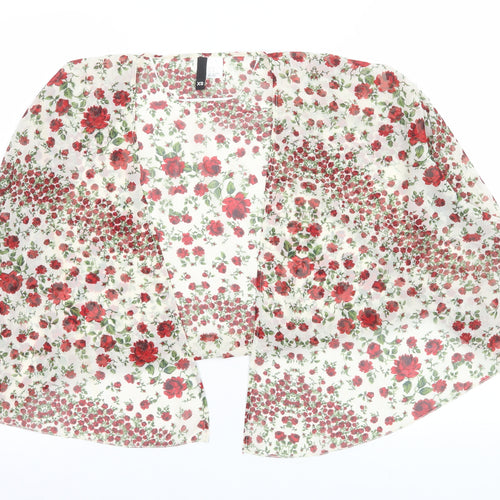 H&M Women’s Multicoloured Floral Chiffon Kimono Jacket XS