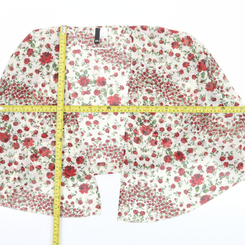 H&M Women’s Multicoloured Floral Chiffon Kimono Jacket XS
