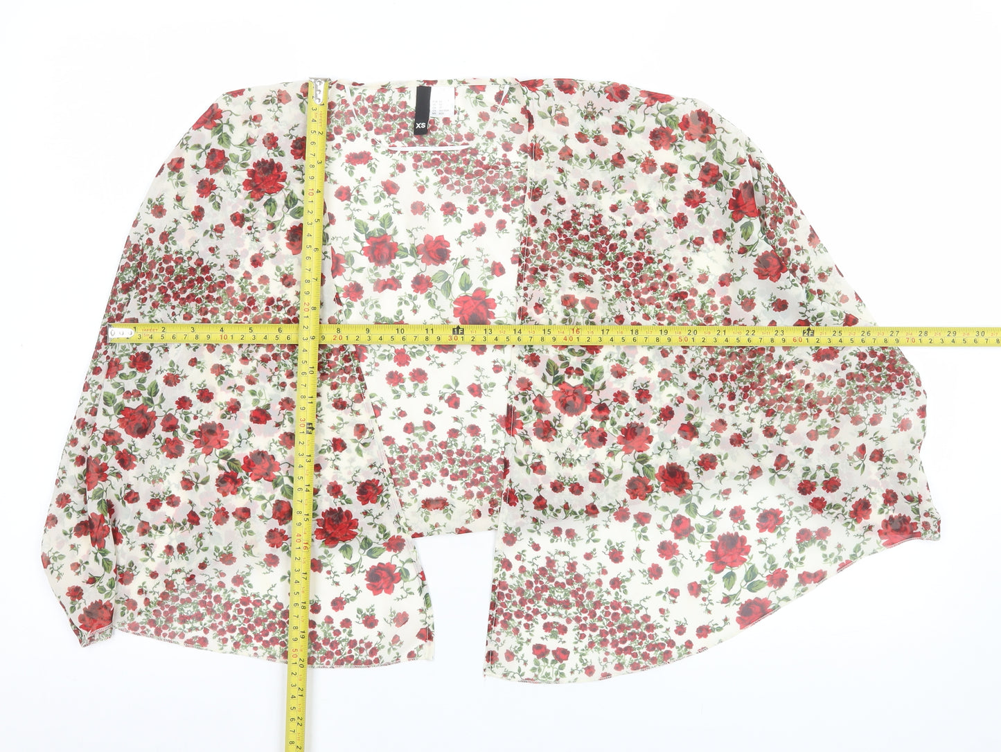 H&M Women’s Multicoloured Floral Chiffon Kimono Jacket XS