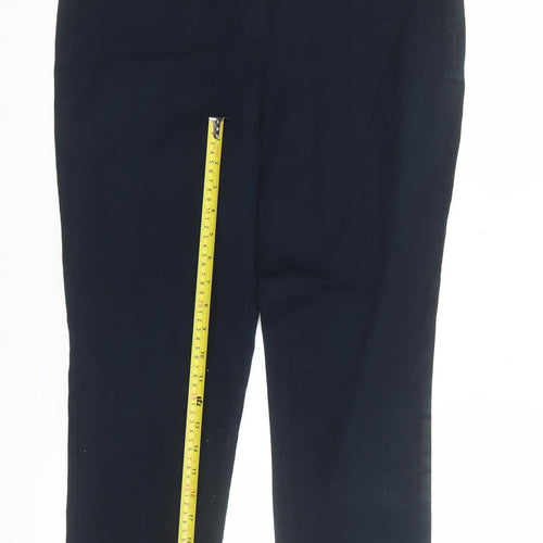 Dunnes Women’s Navy Blue Slim Fit Cotton Stretch Trousers Size 14
