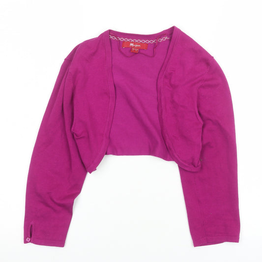 Monsoon Women’s Purple Cropped Knit Cardigan Size 12