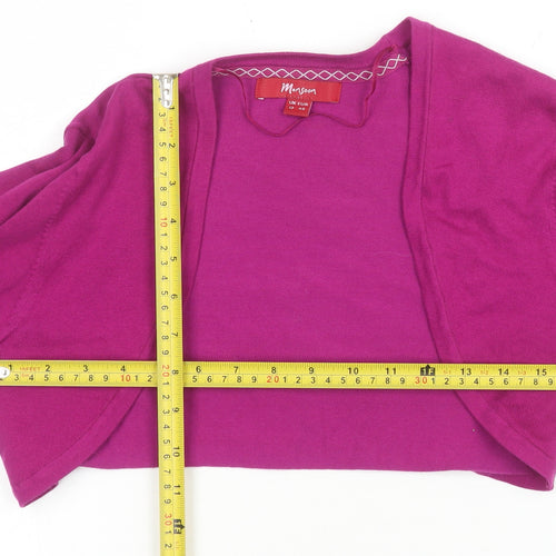 Monsoon Women’s Purple Cropped Knit Cardigan Size 12