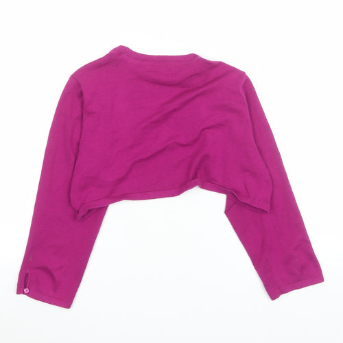 Monsoon Women’s Purple Cropped Knit Cardigan Size 12