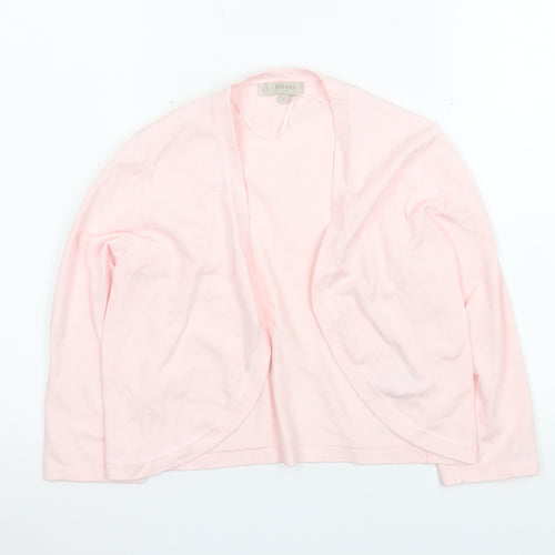 Hobbs Women’s Pink Knit Open Cardigan Size M Lightweight