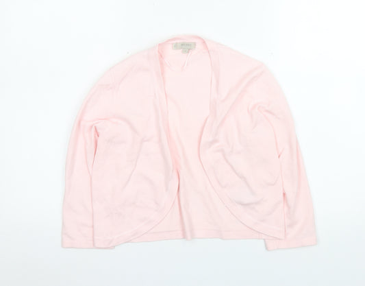 Hobbs Women’s Pink Knit Open Cardigan Size M Lightweight