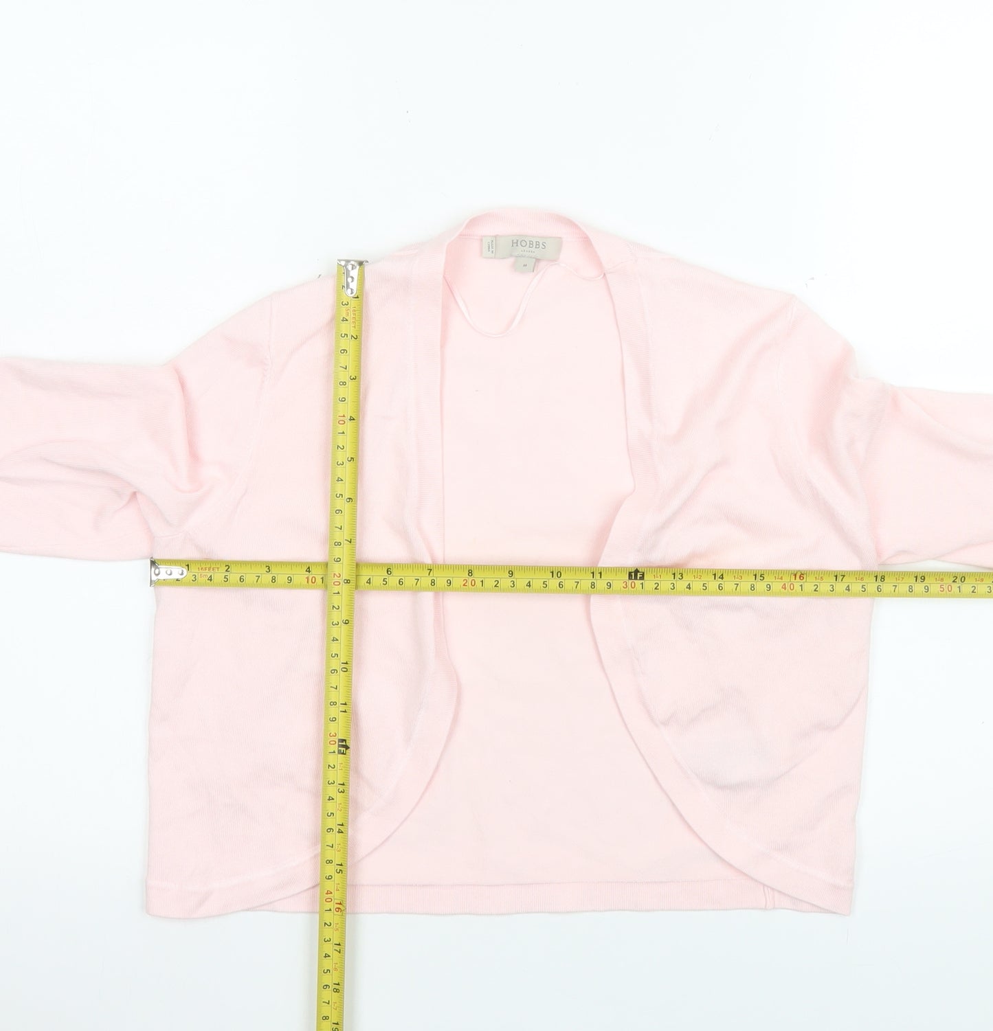 Hobbs Women’s Pink Knit Open Cardigan Size M Lightweight