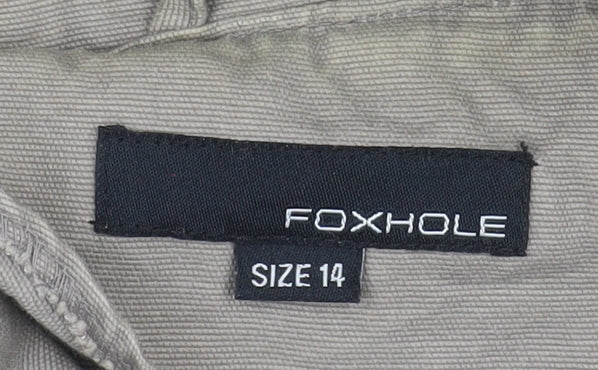 Foxhole Men's Beige Hooded Cotton Anorak Jacket Size 14 Lightweight Casual