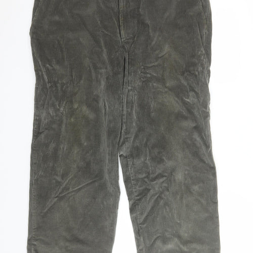 Marks and Spencer Men’s Grey Corduroy Trousers 38W 29L Classic Fit