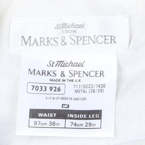 Marks and Spencer Men’s Grey Corduroy Trousers 38W 29L Classic Fit