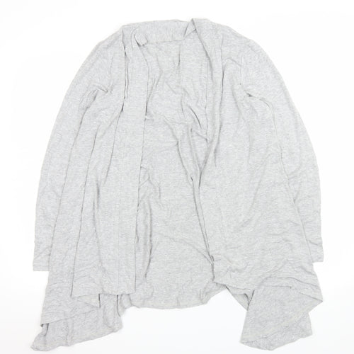 Christopher Fink Women Grey Long Sleeve Open Coatigan L