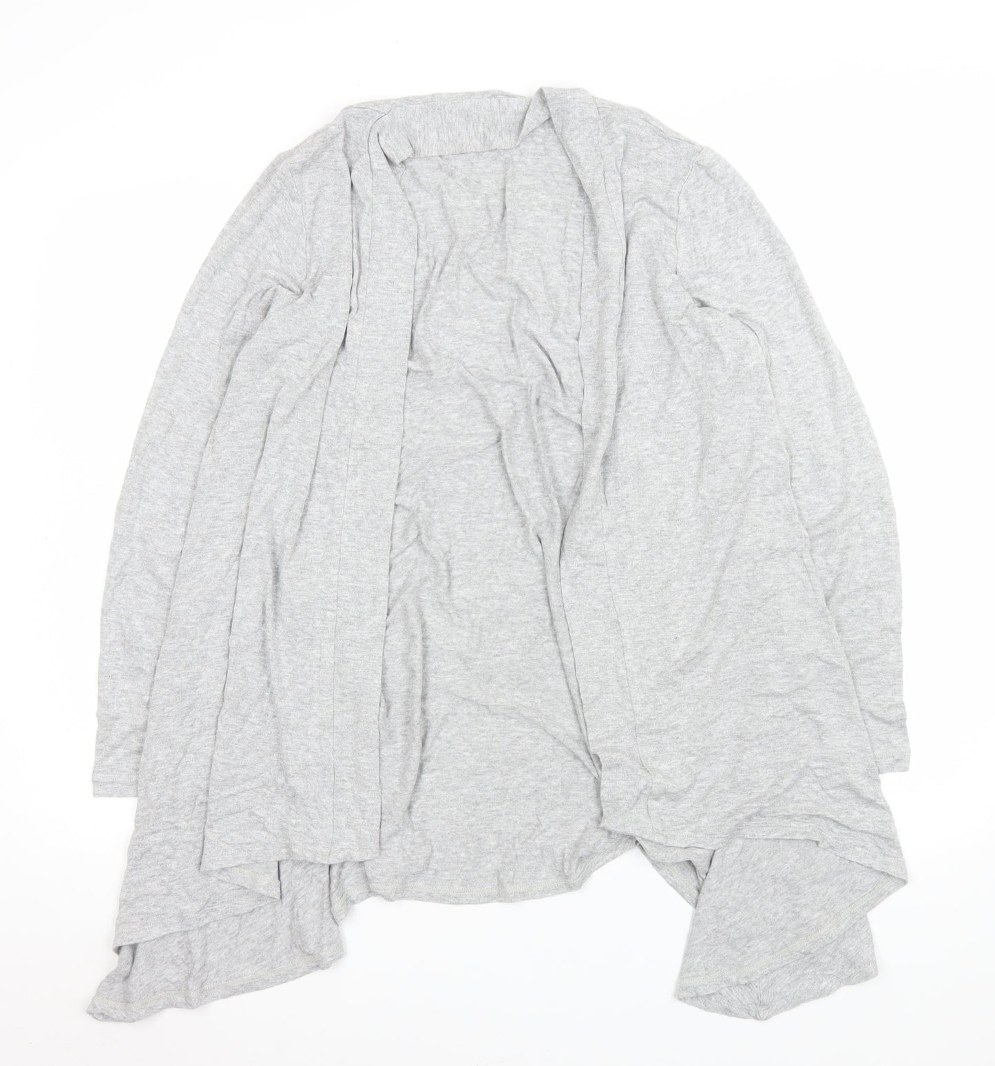 Christopher Fink Women Grey Long Sleeve Open Coatigan L