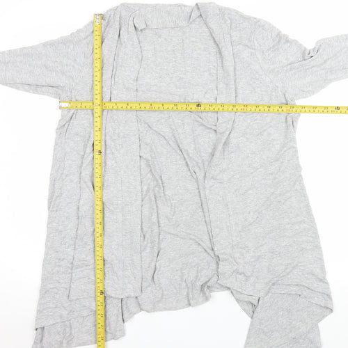 Christopher Fink Women Grey Long Sleeve Open Coatigan L