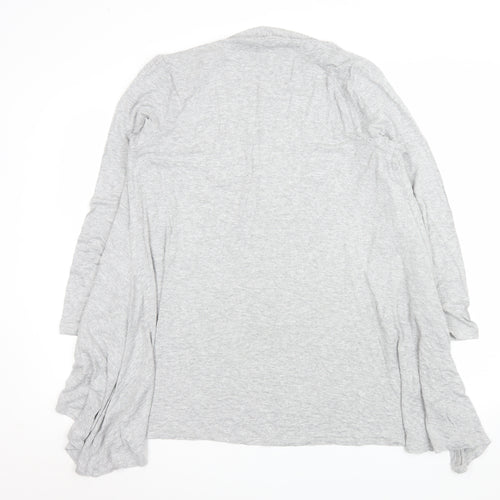 Christopher Fink Women Grey Long Sleeve Open Coatigan L