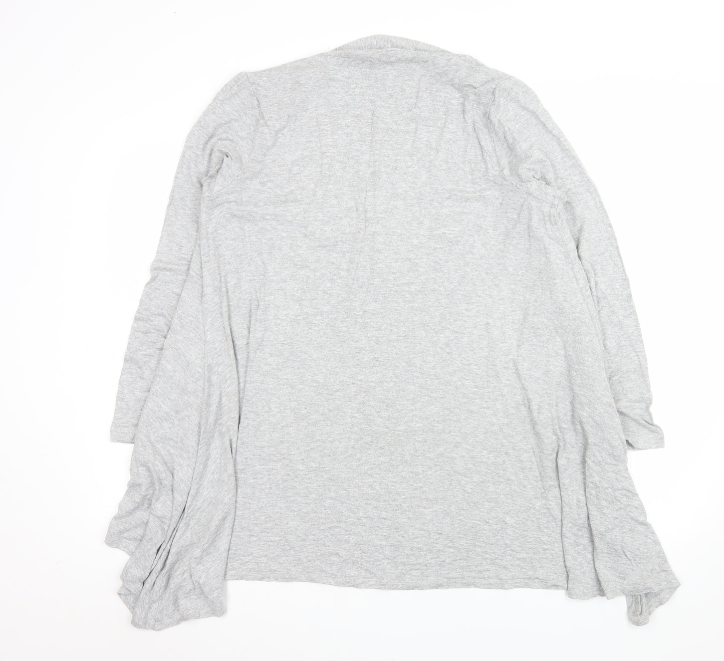 Christopher Fink Women Grey Long Sleeve Open Coatigan L