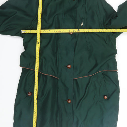 Marks and Spencer Men's Green Hooded Parka Coat Size 10 Polyester