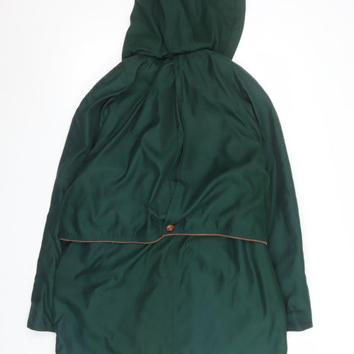 Marks and Spencer Men's Green Hooded Parka Coat Size 10 Polyester