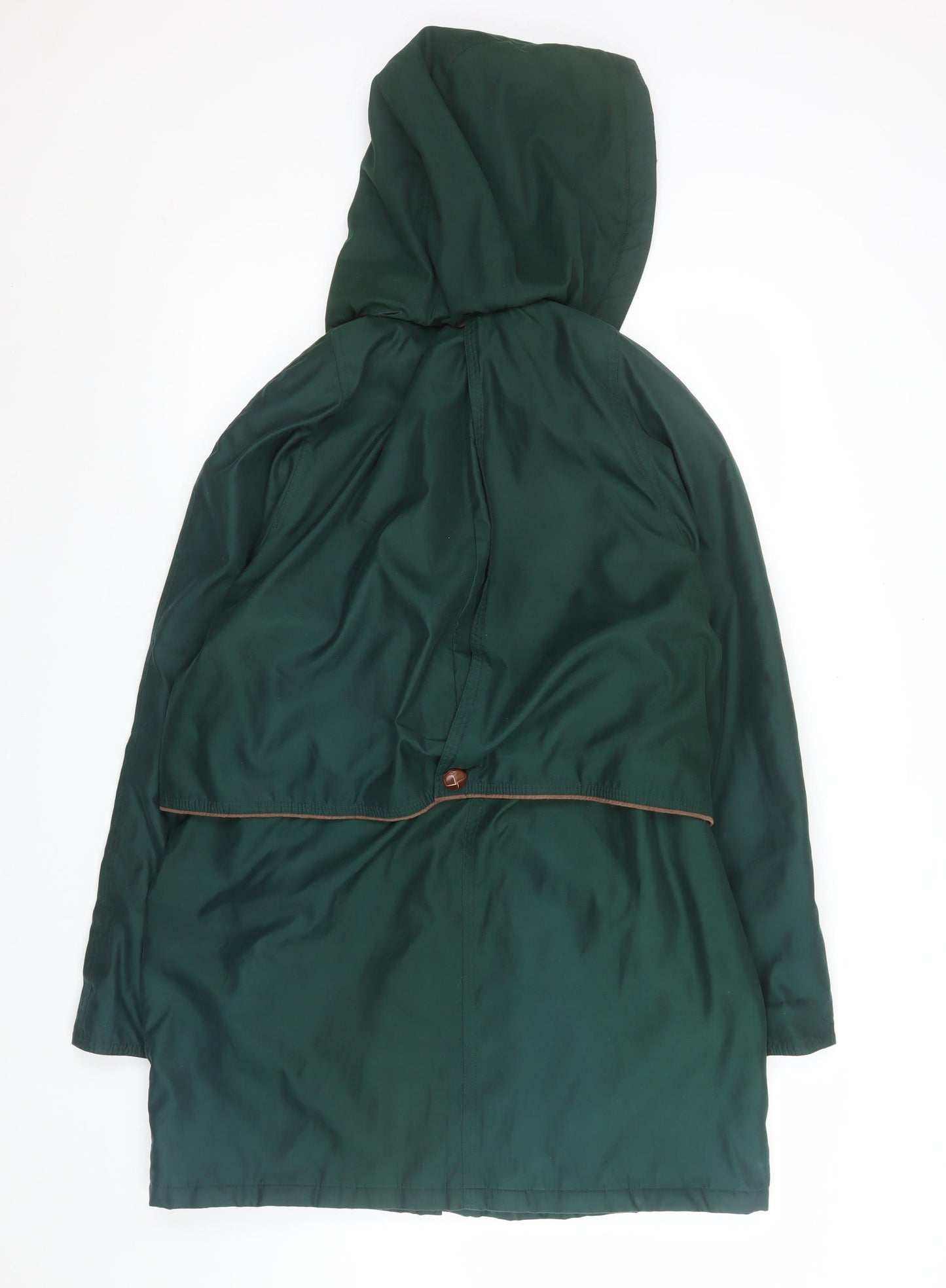Marks and Spencer Men's Green Hooded Parka Coat Size 10 Polyester