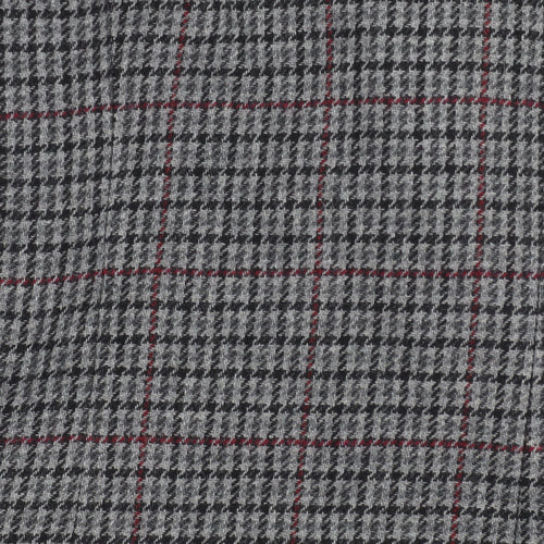 Zara Women Grey Houndstooth Double-Breasted Blazer Size 8