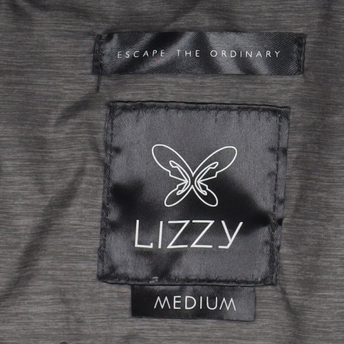 Lizzy Womens Grey Long Hooded Puffer Jacket Coat Size M