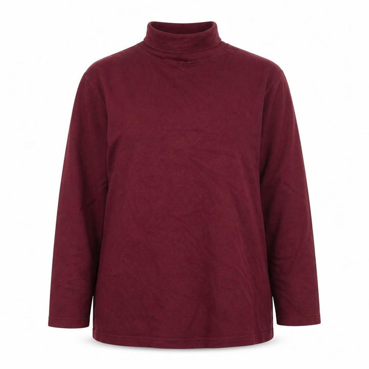 Debenhams Women’s Red Long Sleeve Roll Neck Cotton Top Size 14