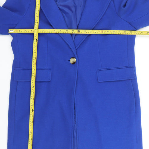 George Women’s Blue Polyester Mid-Length Blazer Size 14