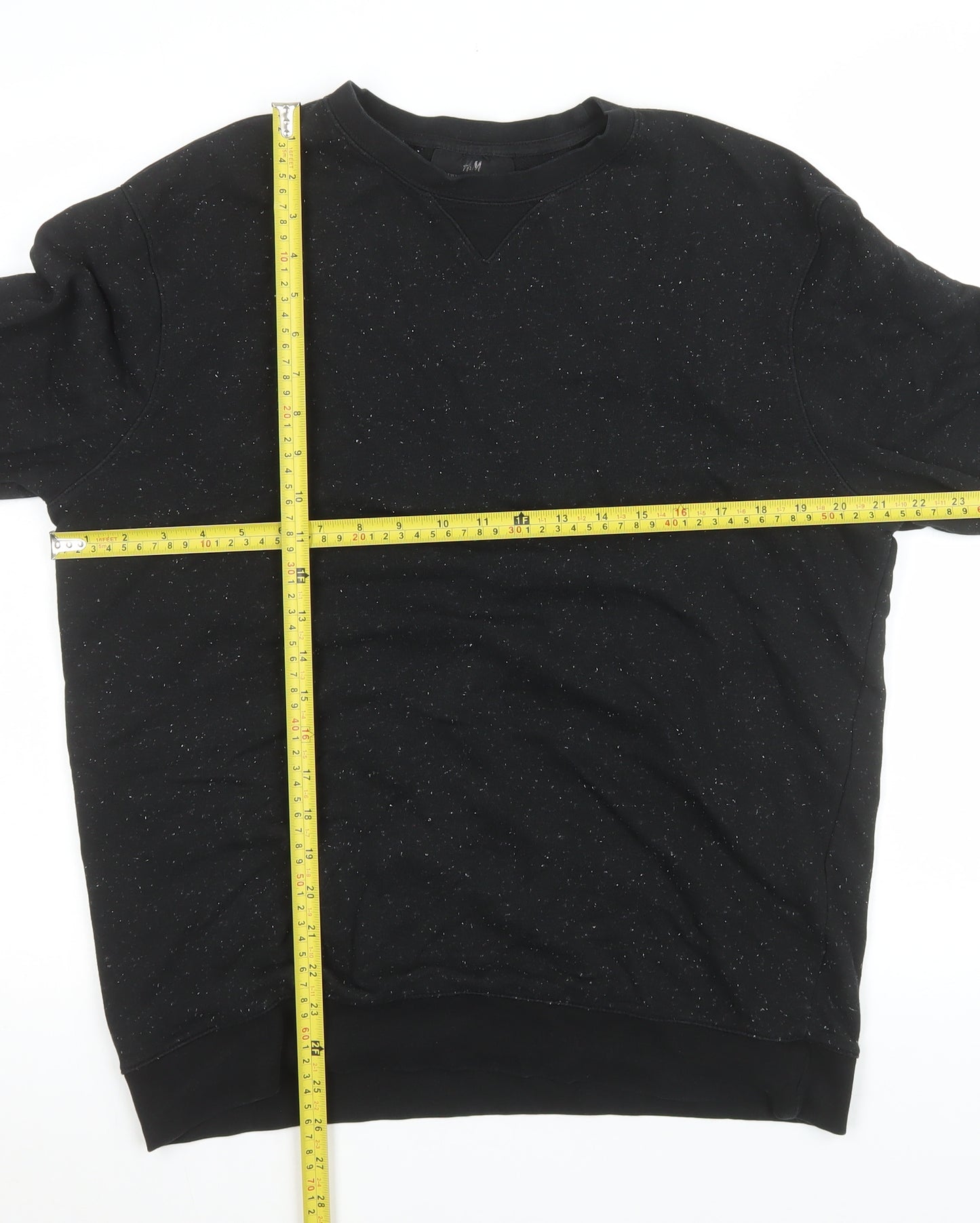 H&M Men's Black Regular Fit Crew Neck Sweatshirt Size M
