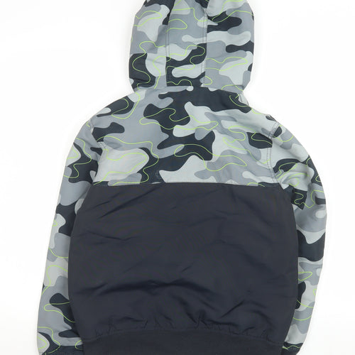 Destination Boys Grey Camouflage Hooded Puffer Jacket 12 Years