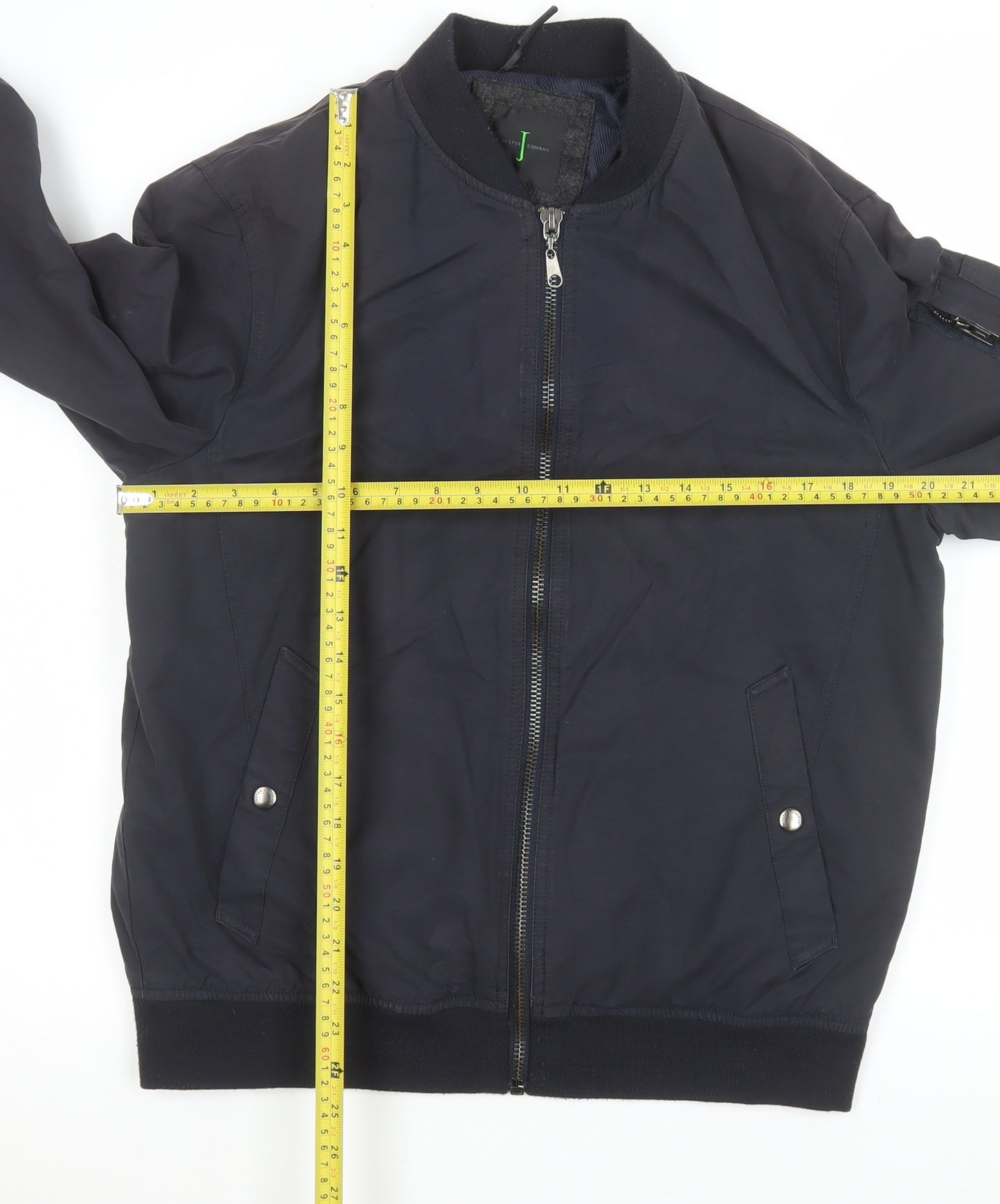 Jasper Conran Men’s Blue Bomber Jacket Size M 40in Cotton Nylon