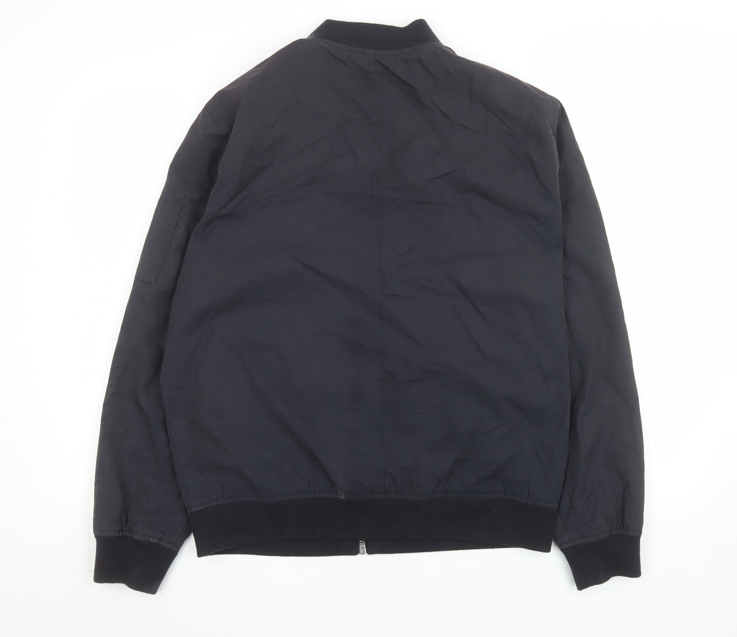 Jasper Conran Men’s Blue Bomber Jacket Size M 40in Cotton Nylon