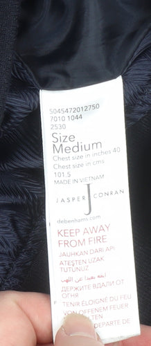 Jasper Conran Men’s Blue Bomber Jacket Size M 40in Cotton Nylon