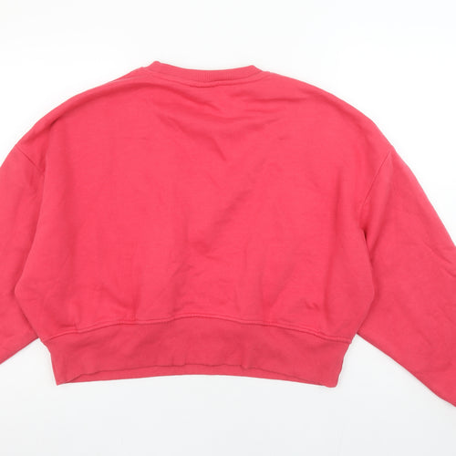 Hello Kitty Women Pink Cotton Blend Pullover Sweatshirt Size S 10/12