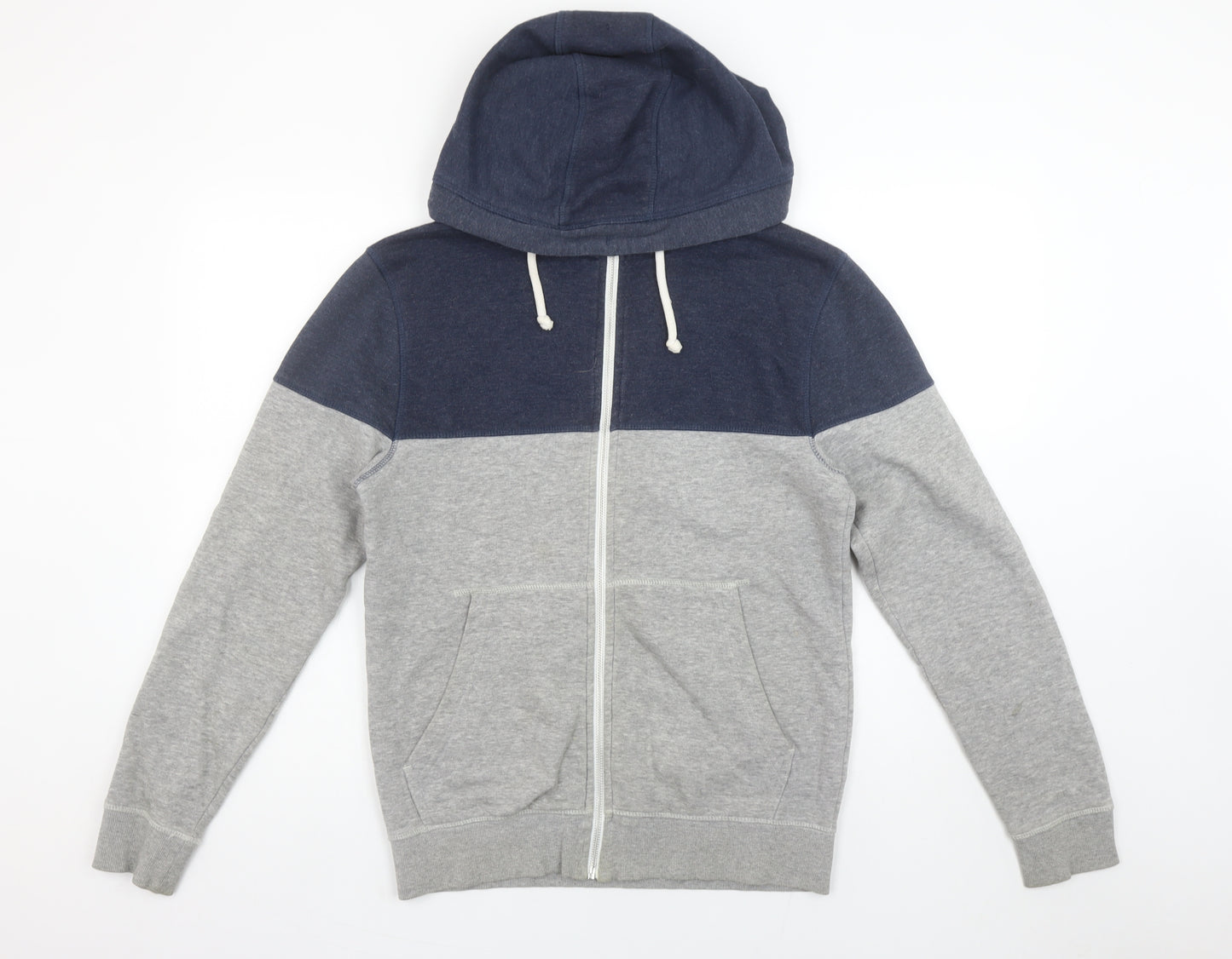 H&M Divided Men's Grey Blue Full Zip Hoodie Size S
