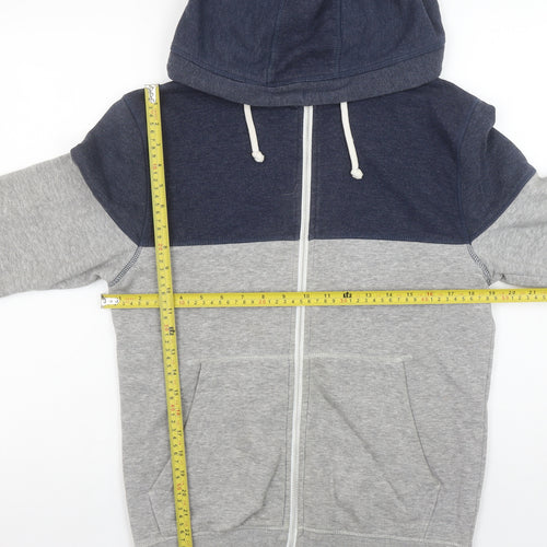 H&M Divided Men's Grey Blue Full Zip Hoodie Size S
