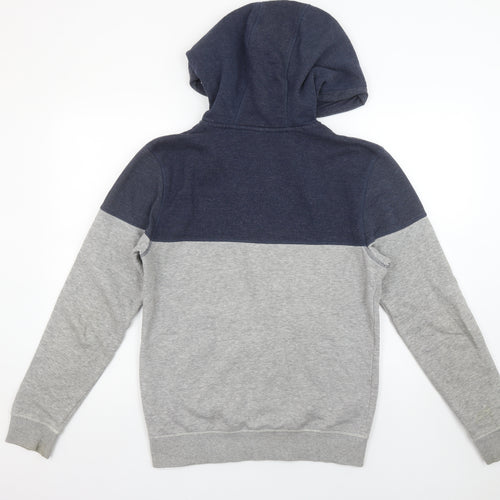 H&M Divided Men's Grey Blue Full Zip Hoodie Size S