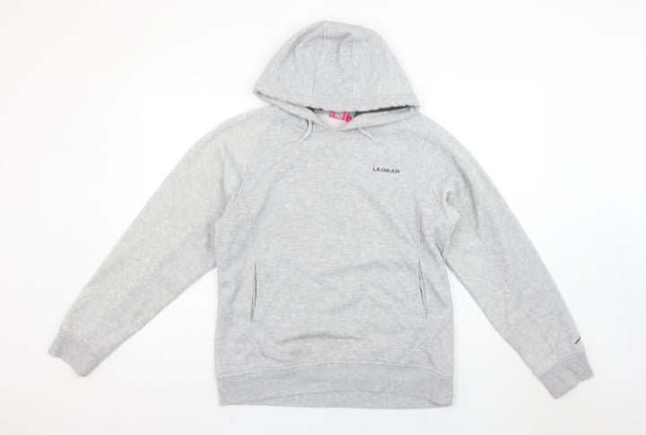 LA Gear Women’s Grey Pullover Hoodie Size 12 Soft Fleece Sweatshirt