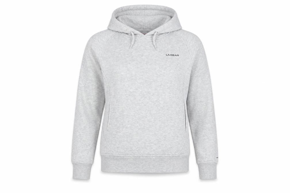 LA Gear Women’s Grey Pullover Hoodie Size 12 Soft Fleece Sweatshirt