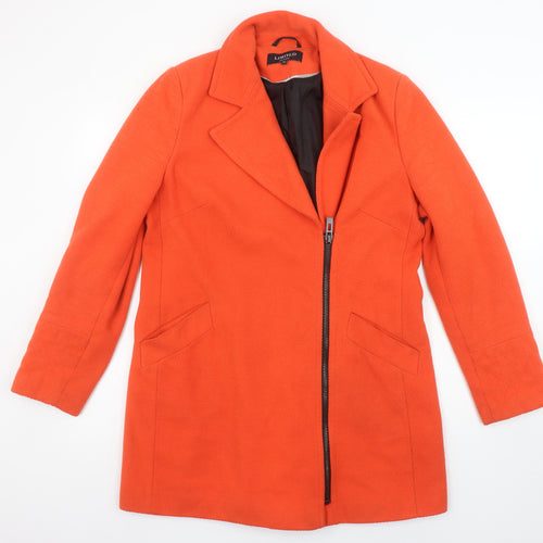 Marks and Spencer Women’s Orange Zip Front Mid-Length Coat Size 14
